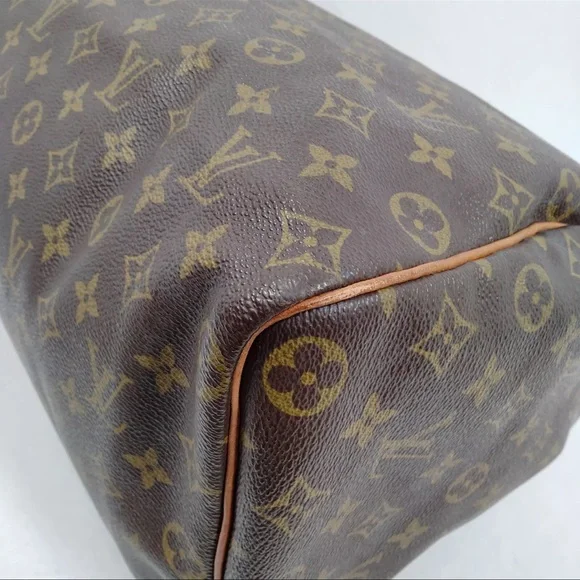 AUTH Louis Vuitton LV Handbag Tote Speedy 40 Brown Monogram